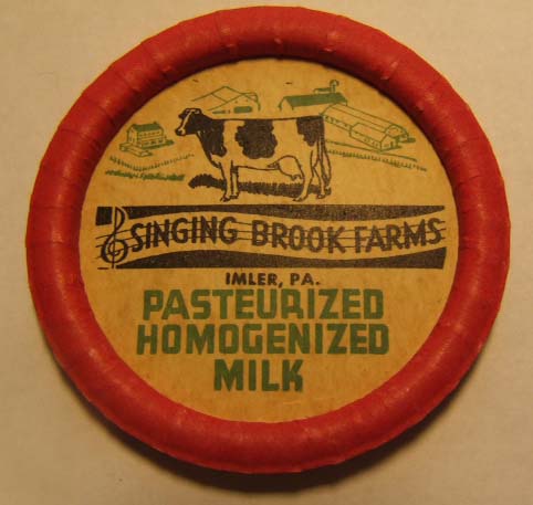 2 Digit Phone Nmber Brookville PA Haugh's Dairy Pasteurized Milk Bottle Cap 